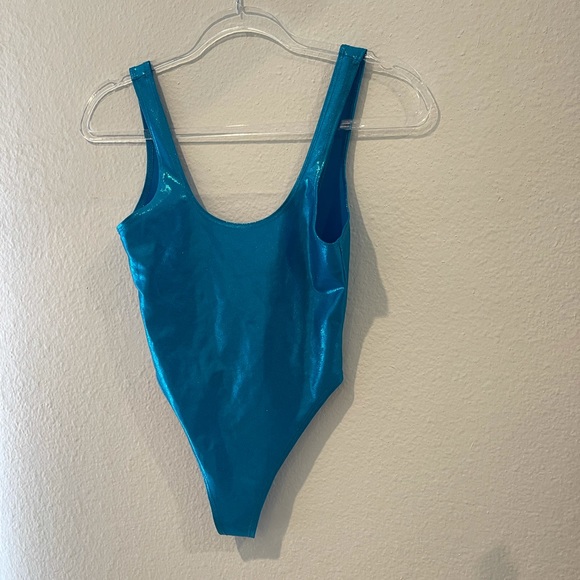 Laina Rauma onepiece bikini thong Metallic Blue Sm - Picture 10 of 12